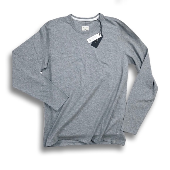 Rag & Bone Classic Long Sleeve Tee Heather Grey - Picture 14 of 16